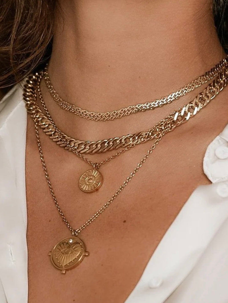 SJ Double Coin Necklace