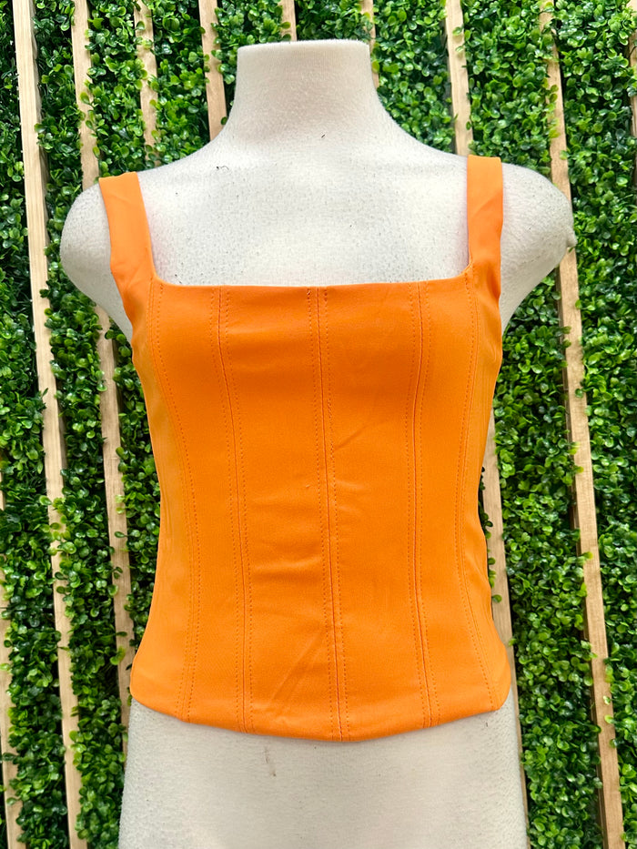 Square Neck Bustier Top