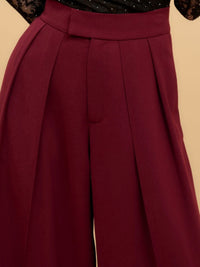 Burgundy Wide Leg Pant