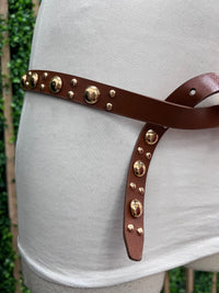 Ring Detail Studded Belt