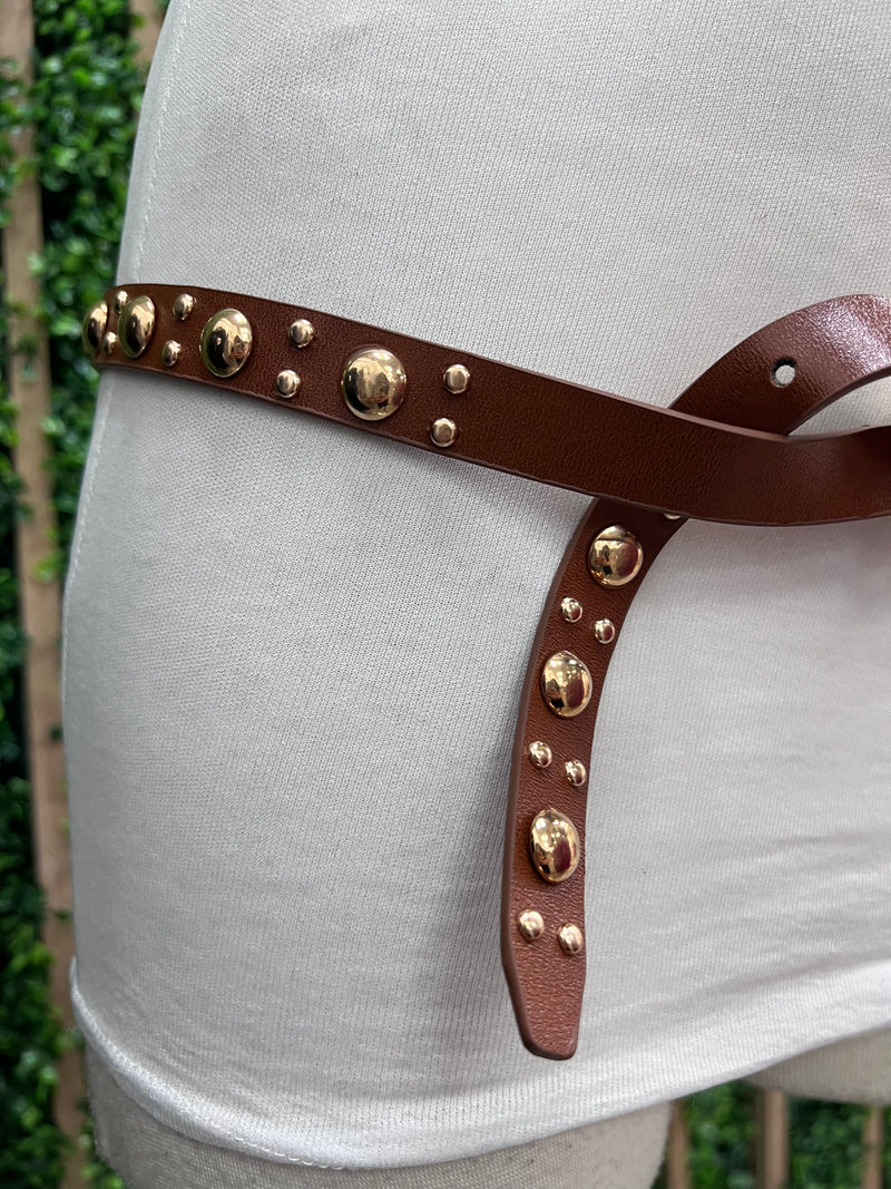 Ring Detail Studded Belt