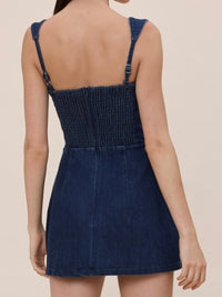 Beautiful Denim Fitted Skort Dress