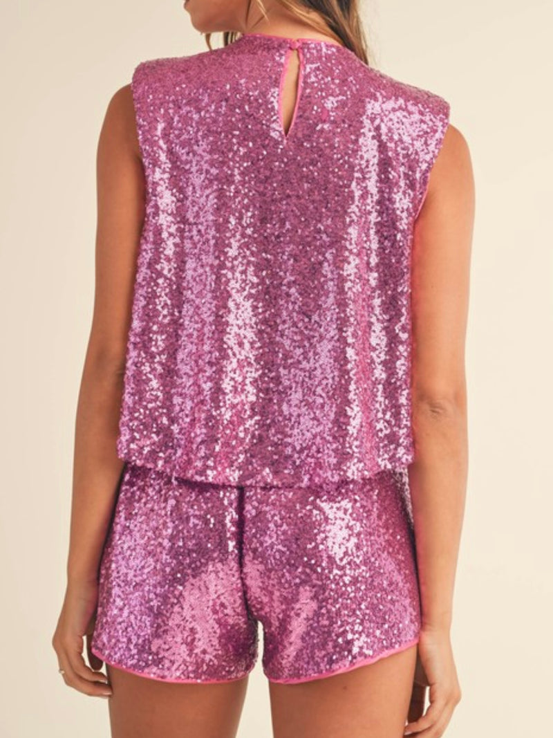 Fun Sequin Short Pant Set