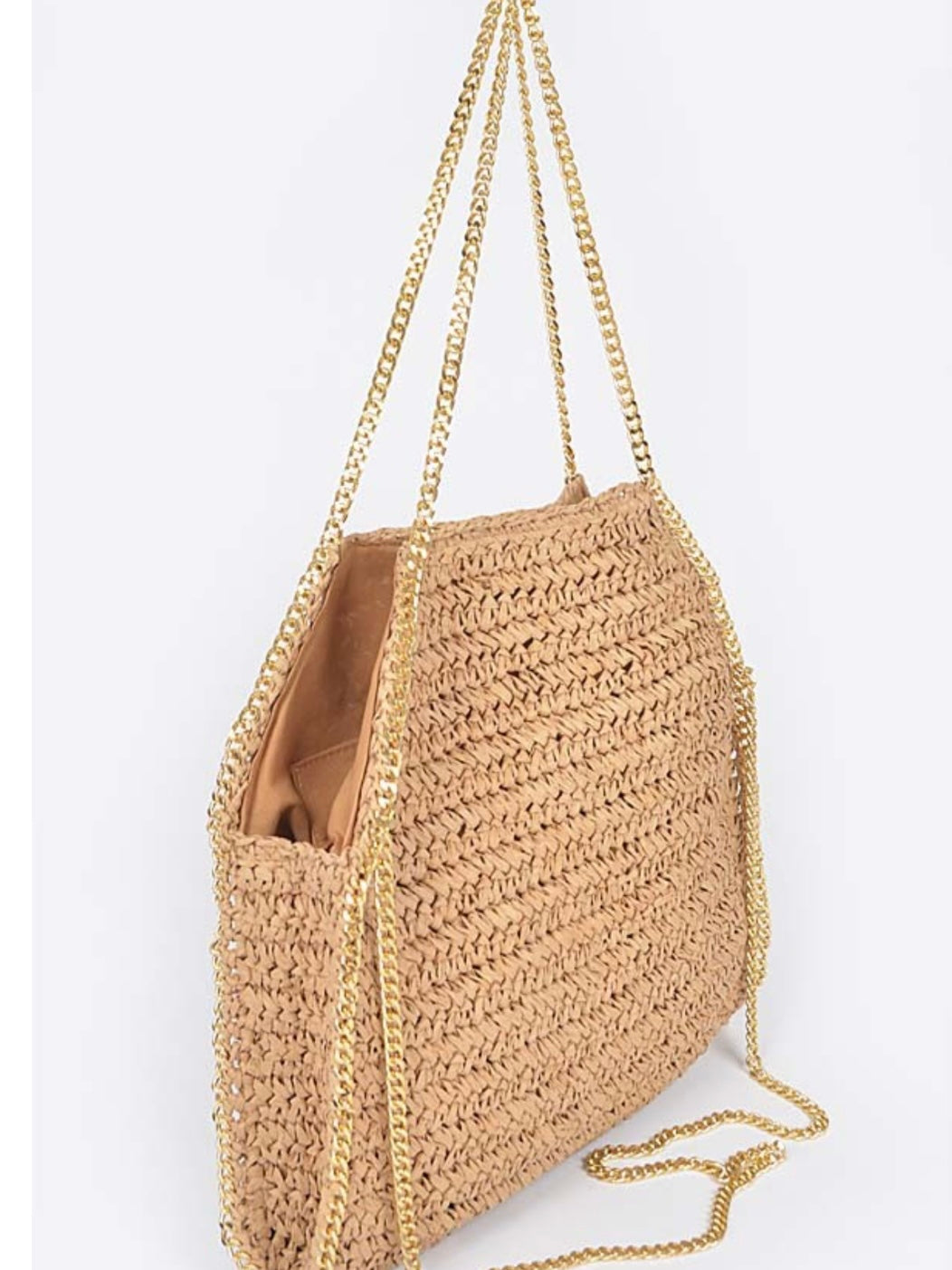 Chain Detail Hobo Bag