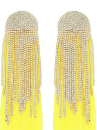 RHinestone Color Tassel Earrings