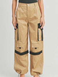 Khaki Black Cargo Jogger