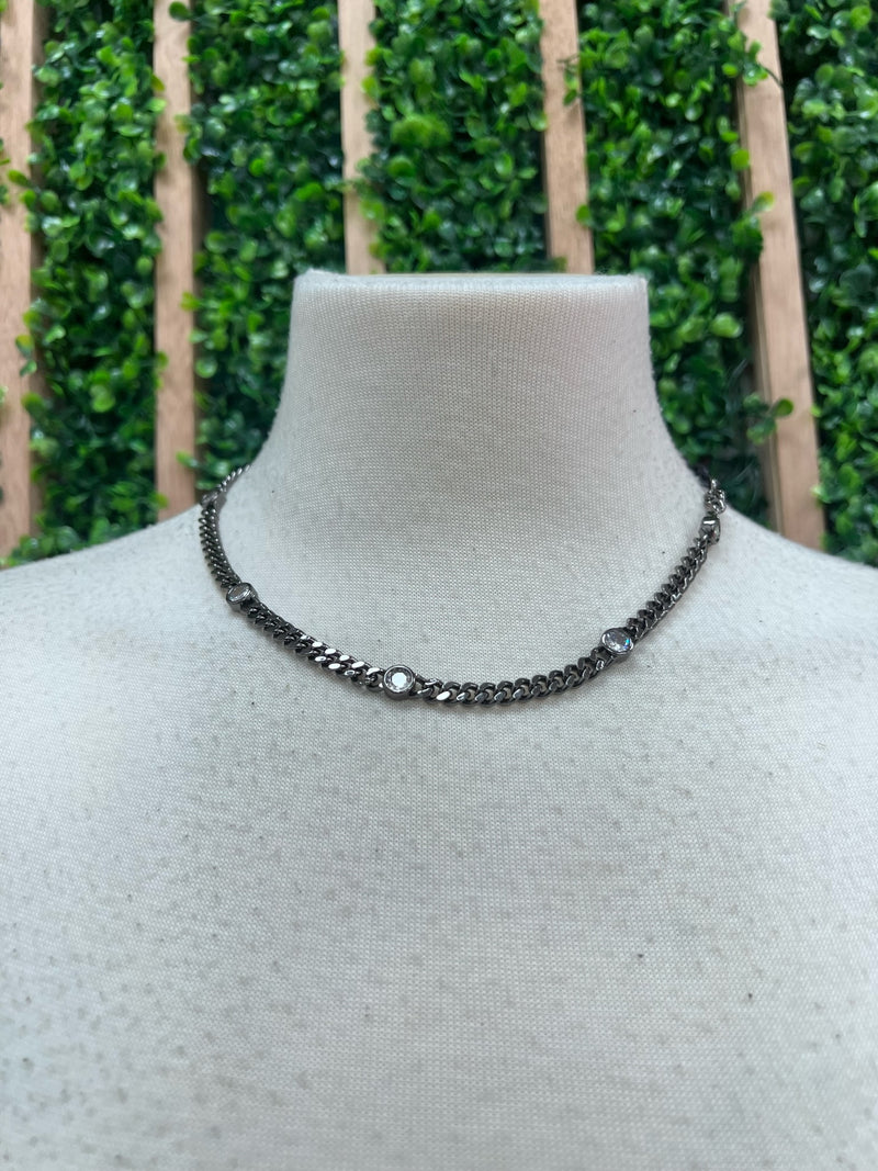 Gunmetal Owen Necklace