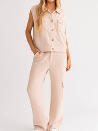 Exquisite Cream  Knit Cargo Set