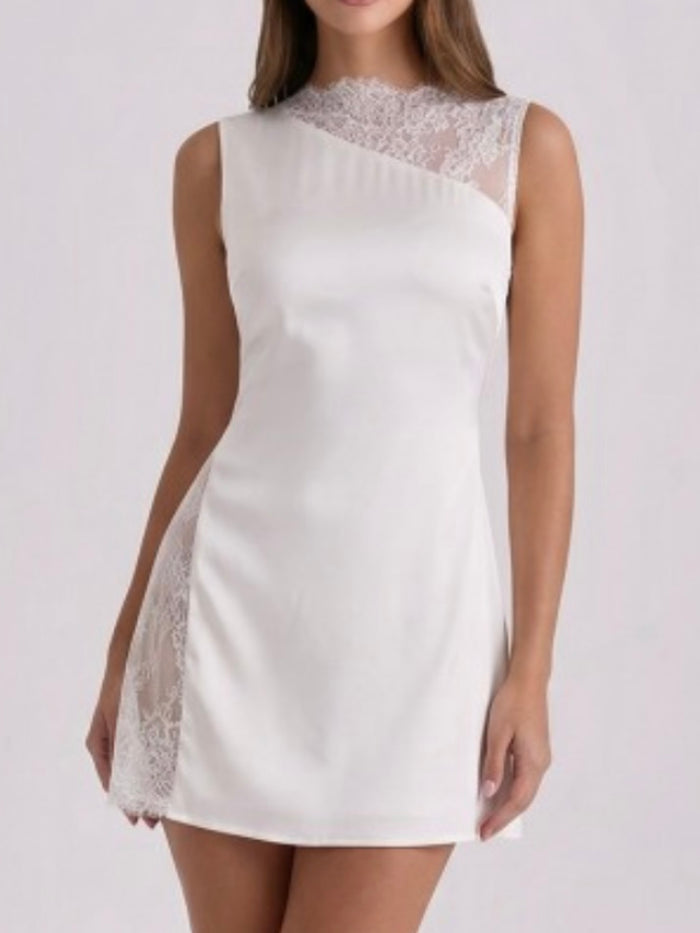 Ivory Lace Affair Mini Dress