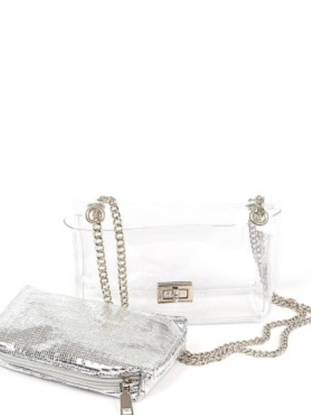 Clear Insert Detail Stadium Bag – Transparent Crossbody Purse Collection