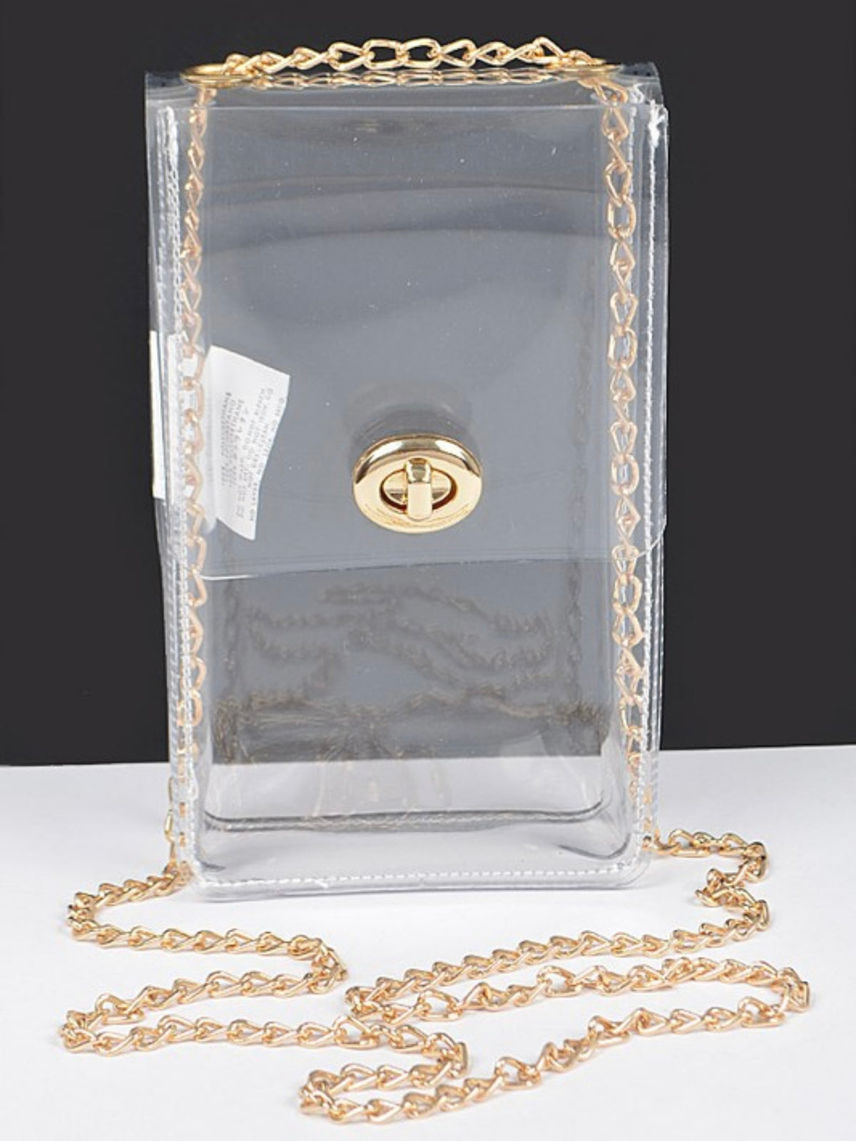 Clear vertical Envelope Stadium Crossbody Bag