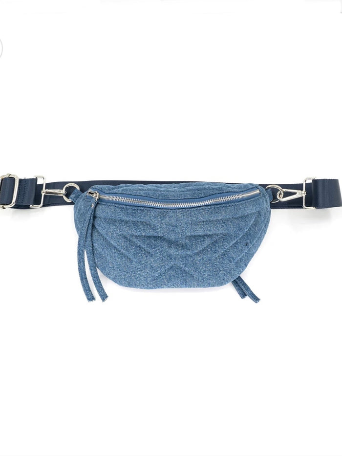 Denim Star Puffed Fanny Pack