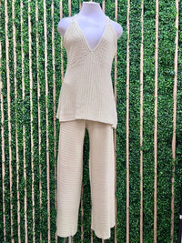 Natural Flared Knit Set