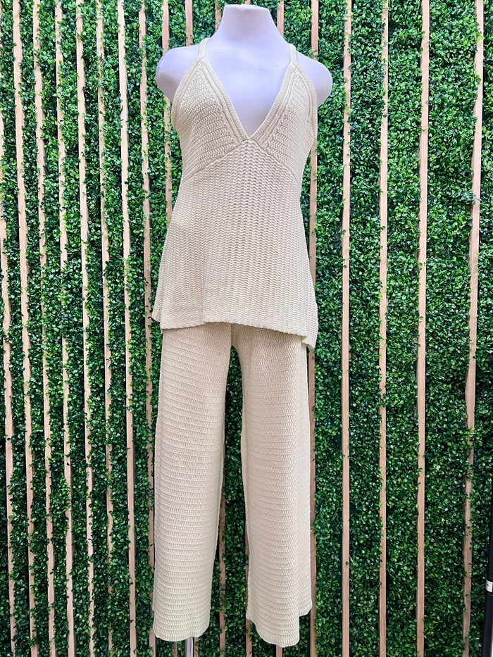 Natural Flared Knit Set