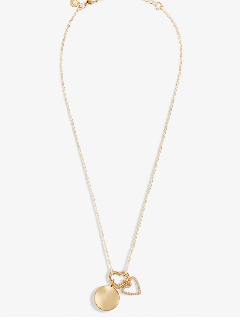 Little Moments Heart Clasp Heart Charms Necklace
