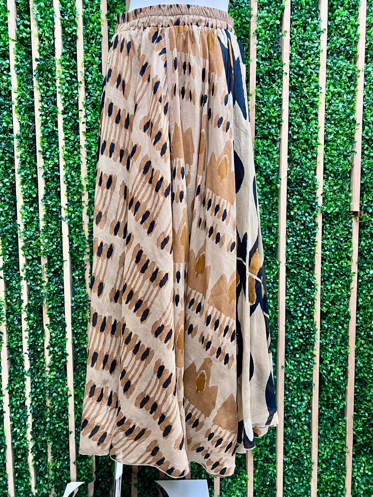 Beautiful Boho Prints One Size Maxi Skirt