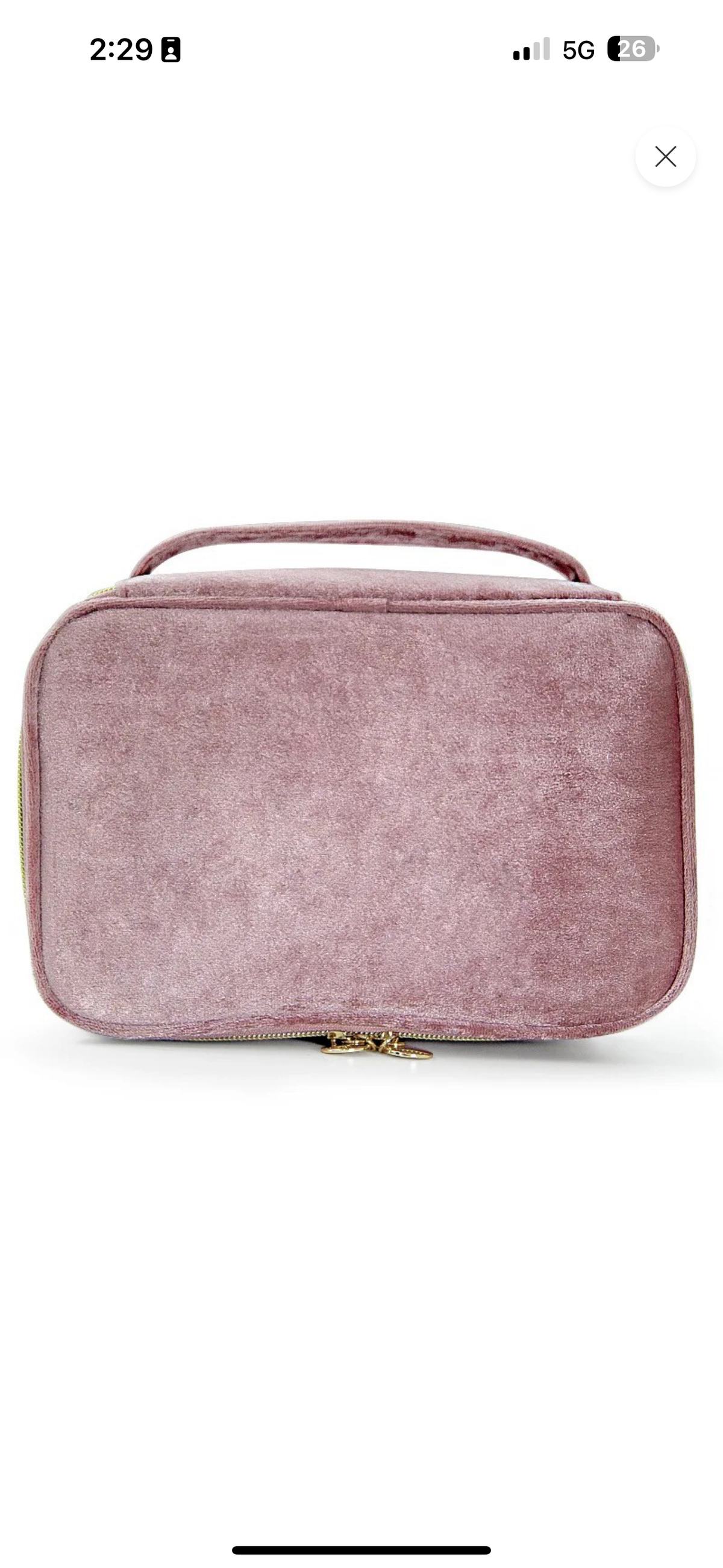 Velvet makeup Bag