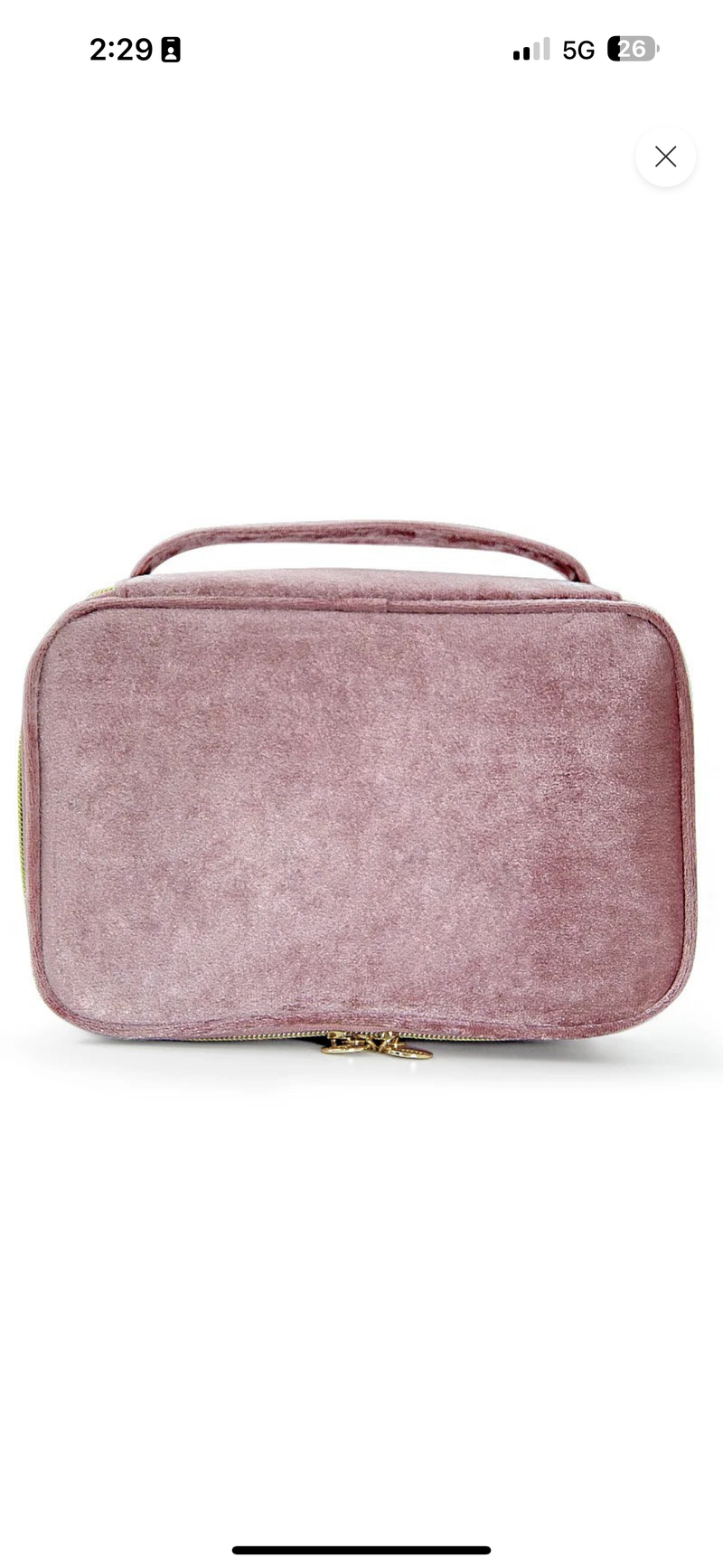 Velvet makeup Bag