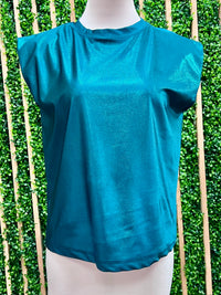 Muscle Sleeve Metallic Top