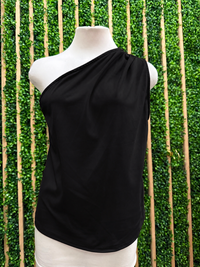 Pleated One Shoulder Top