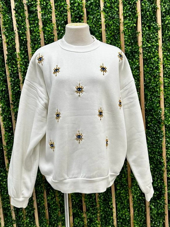 Eye Embroidered Sweatshirt