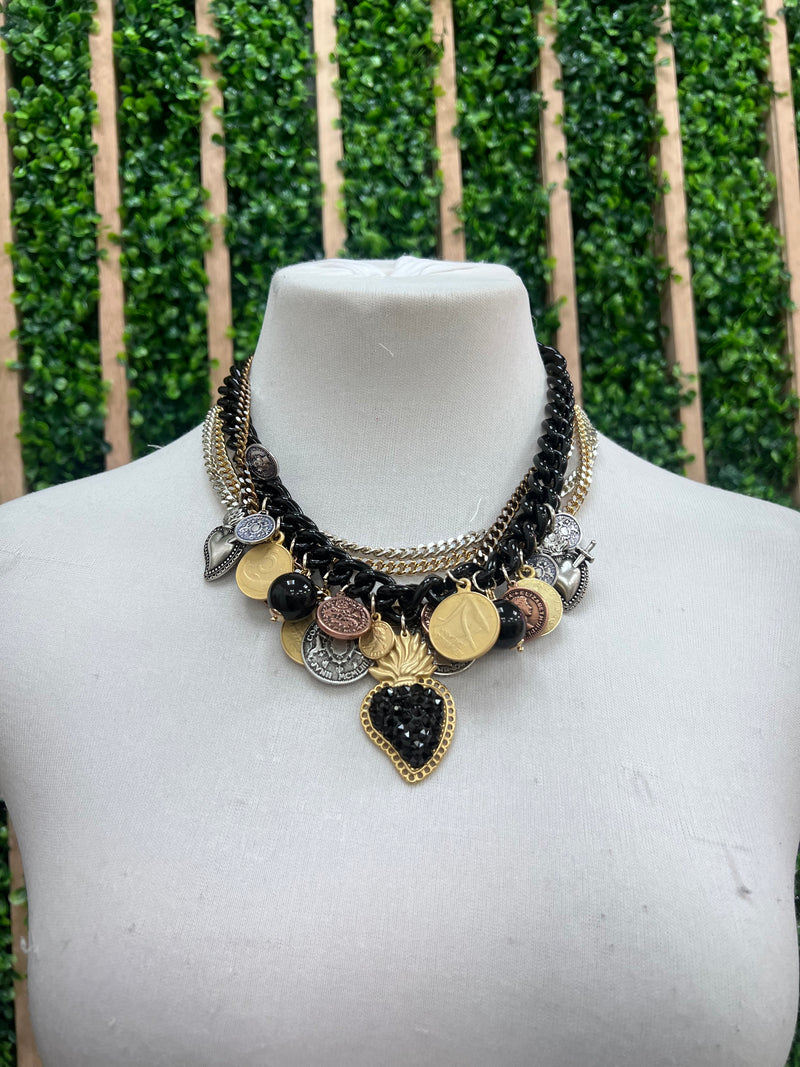 BE Multilayer Heart Necklace