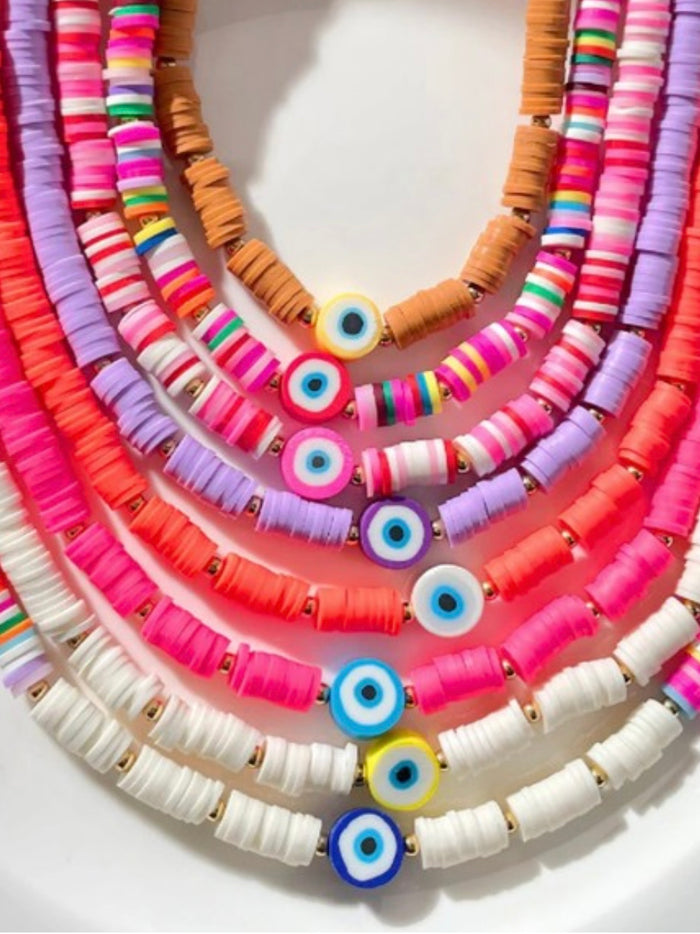 Evil Eye Clay Choker