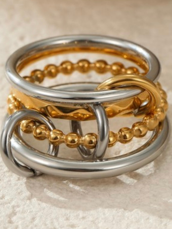 Stainless Steel Stackable Ring Detail Rings