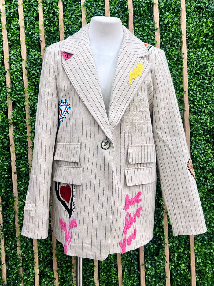 Beautiful Fun Patch Detail Blazer