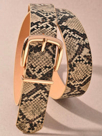 Round D Buckle Metal Loop Belt