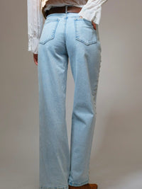Western Diamond Studded Wide Leg Jeans