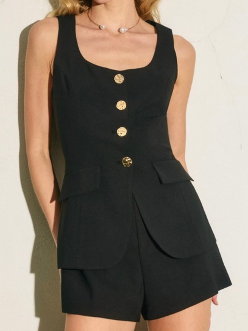 Beautiful Vest Suit Romper