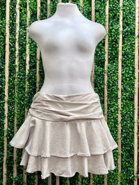Ecru Layered Flared Skort