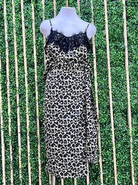 Leopard Lace Detail Cami