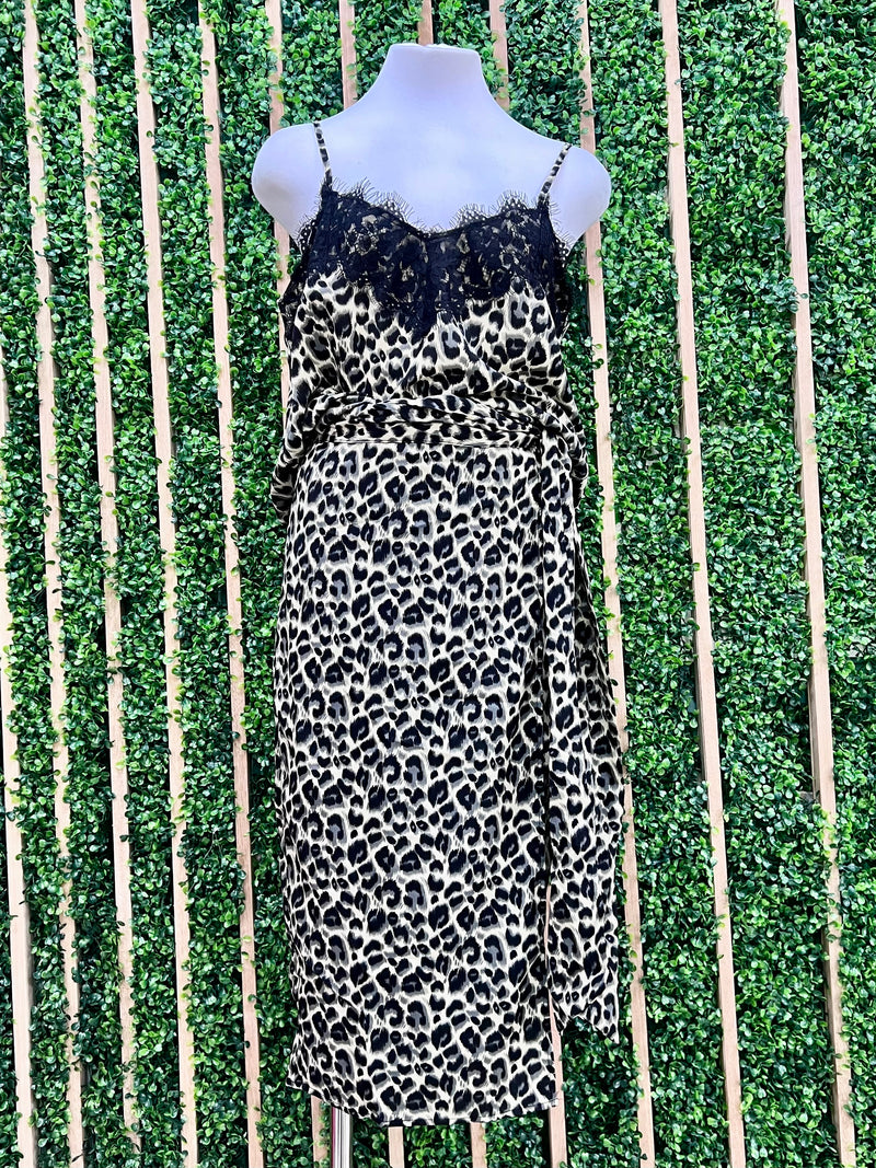 Leopard Lace Detail Cami