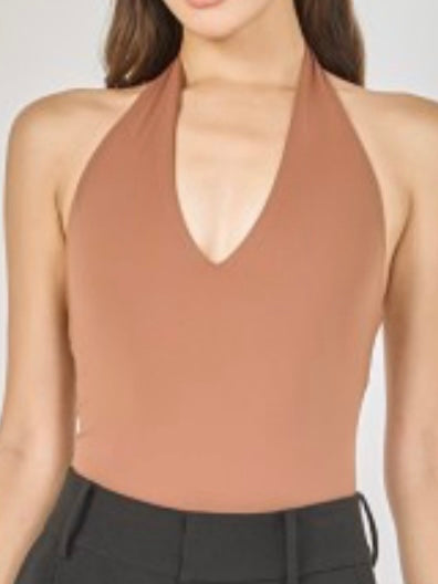 Chocolate Halter Bodysuit