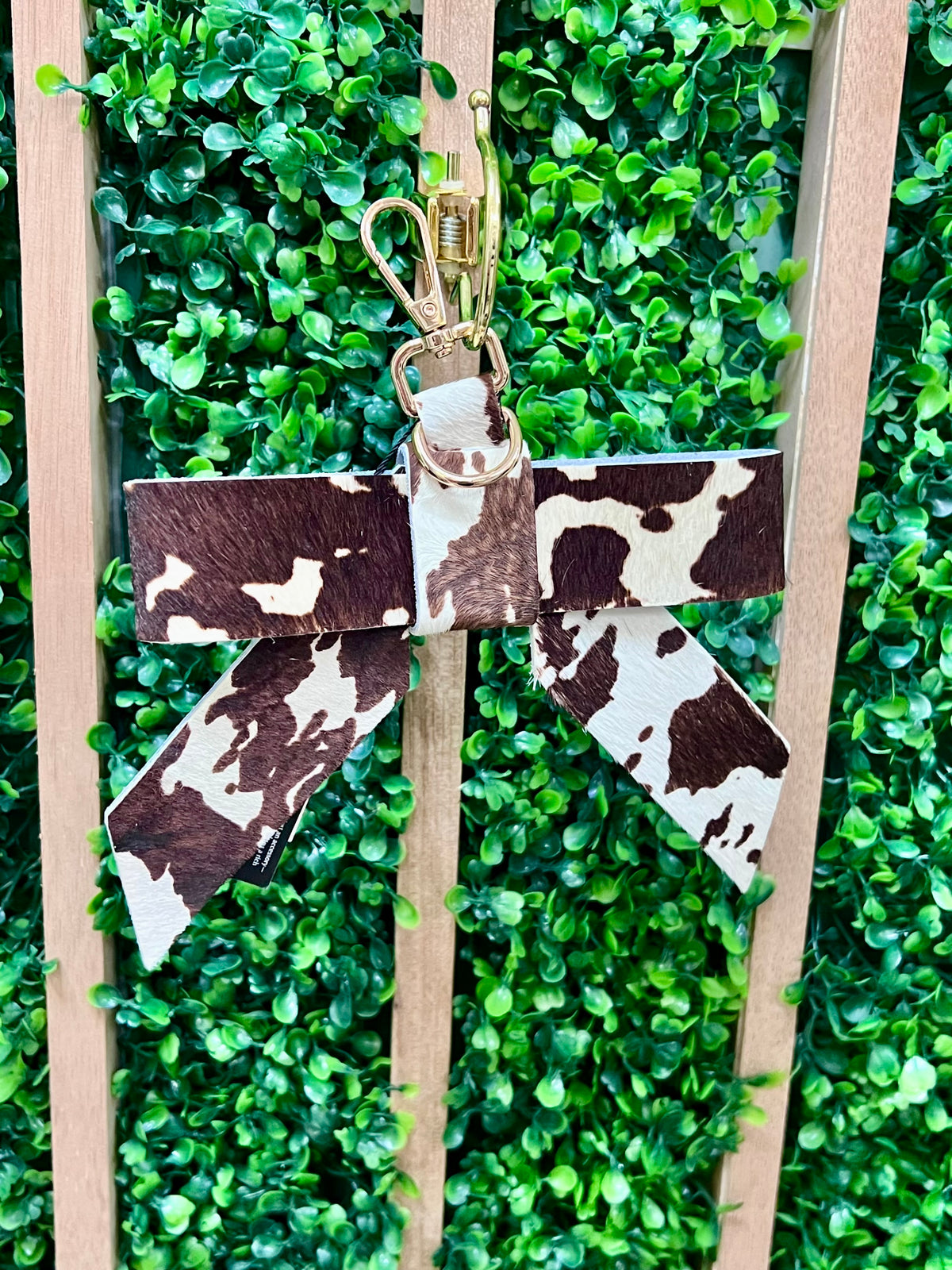 Leather Bow Keychain