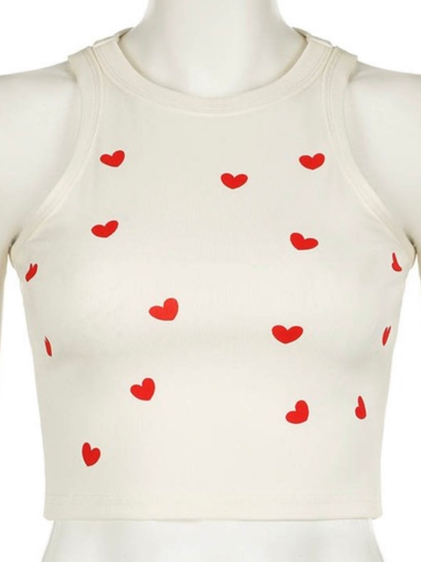 Heart printed Basic Top