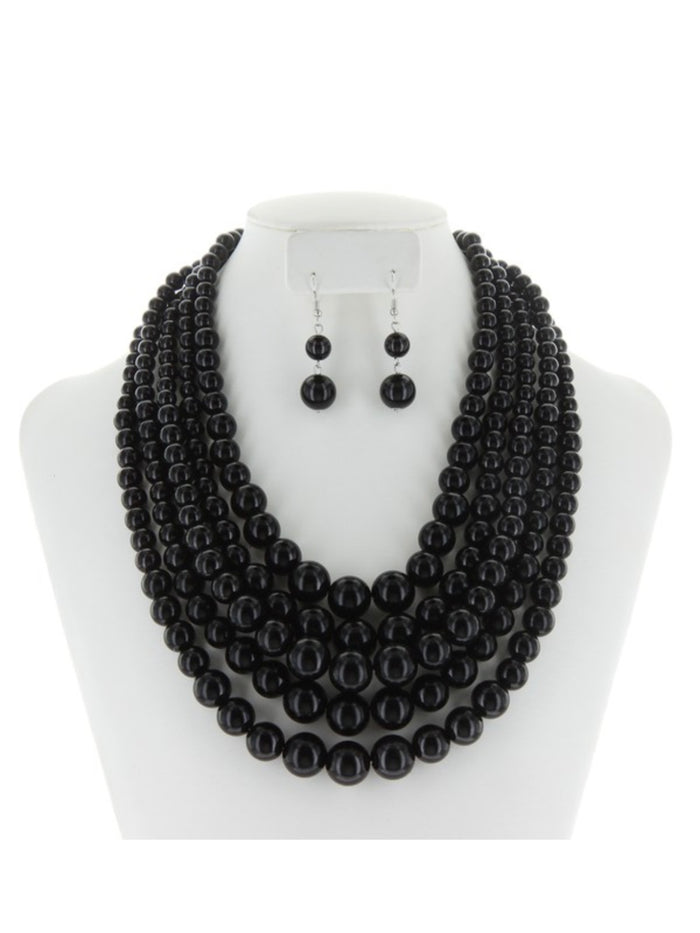 Bead Multi Strand Necklace