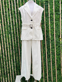 Beautiful Stitch Detail Wide Leg Pant