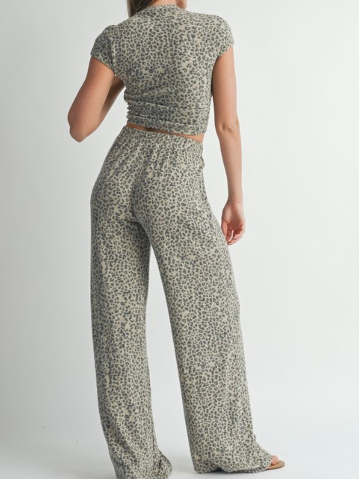 Animal Print Pant Set