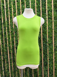 High Neck Sleeveless Basic Cami