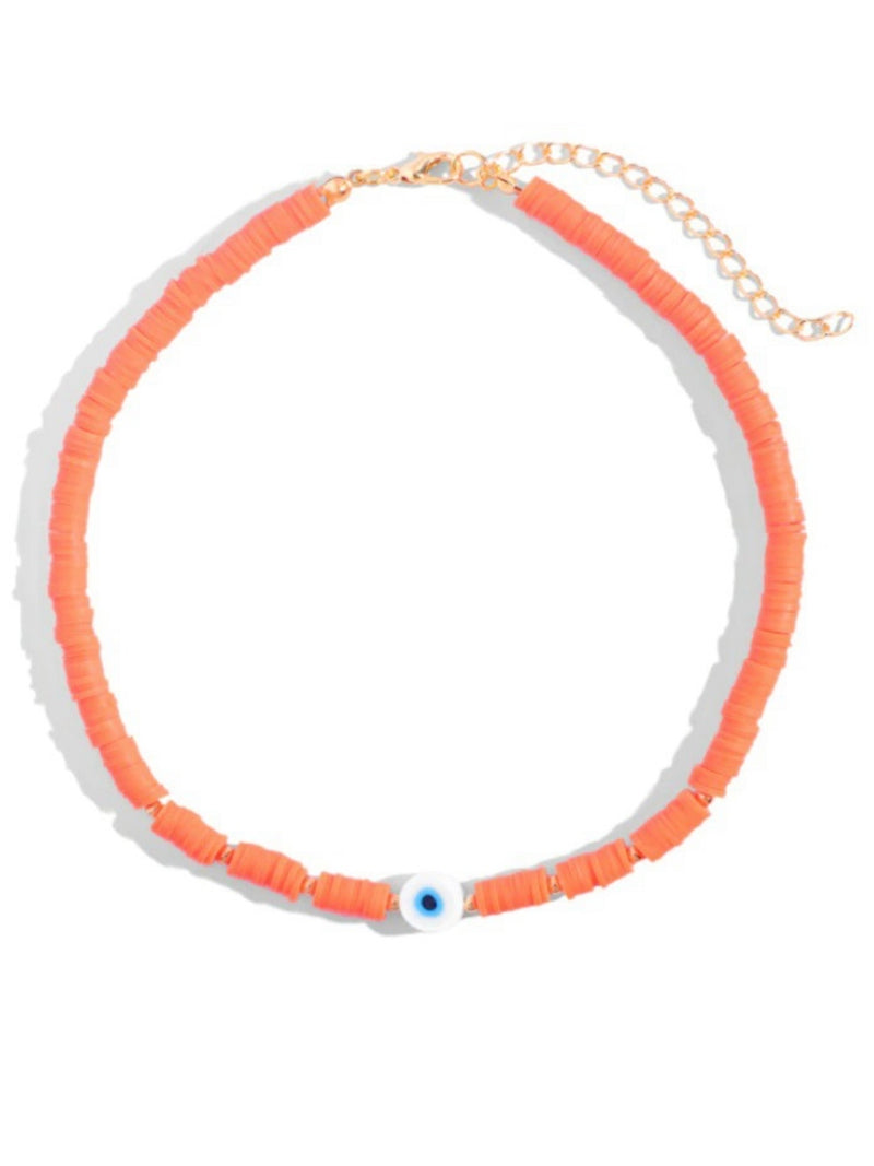 Evil Eye Clay Choker