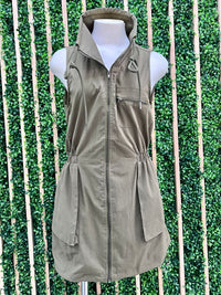 Sleeveless Utility Short Dress