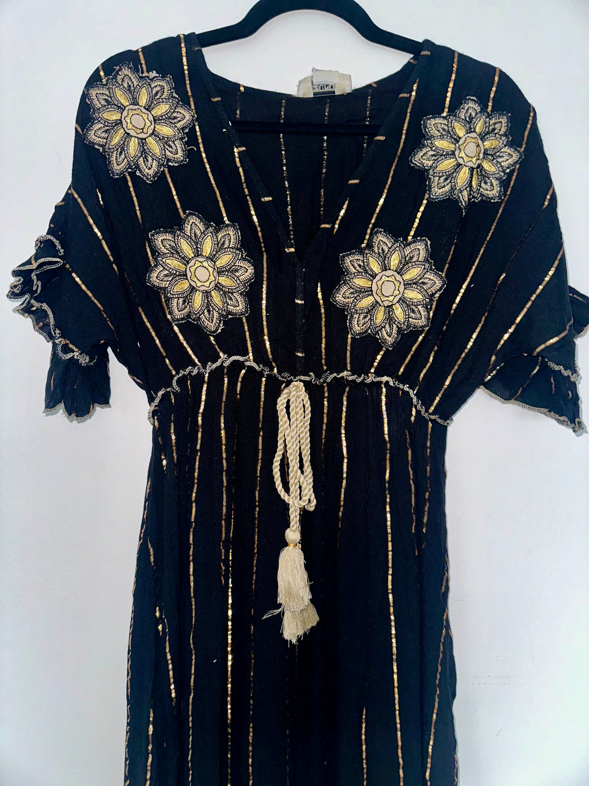 Black Gold Flower Embroidered Kimono Maxi Dress Ah L La Lifestyle Boutique Black Gold Flower Embroidered Kimono Maxi Dress Ah L La Lifestyle Boutique