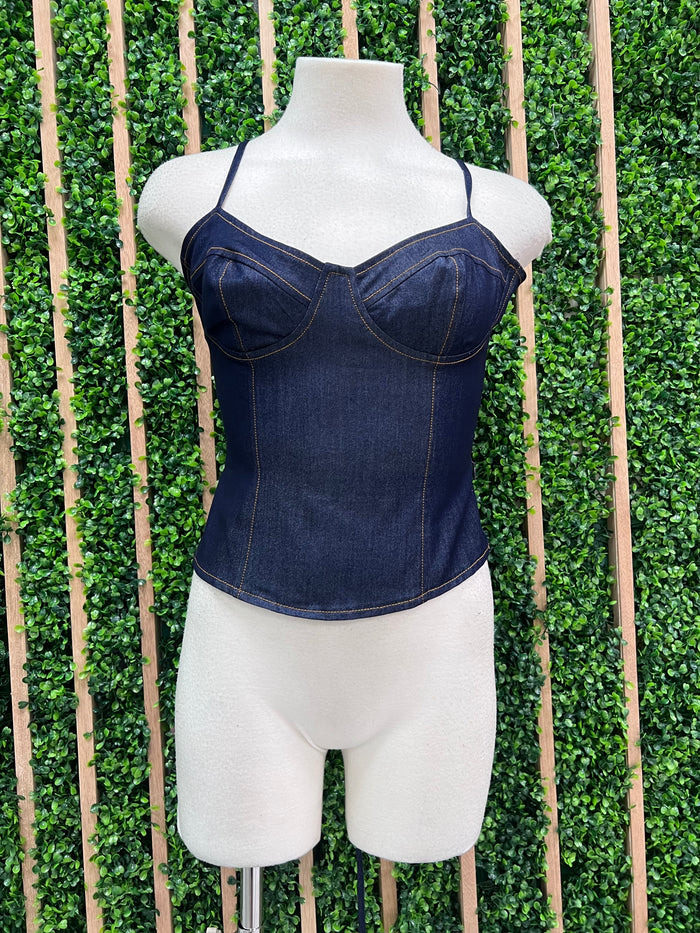 Indigo Denim Corset