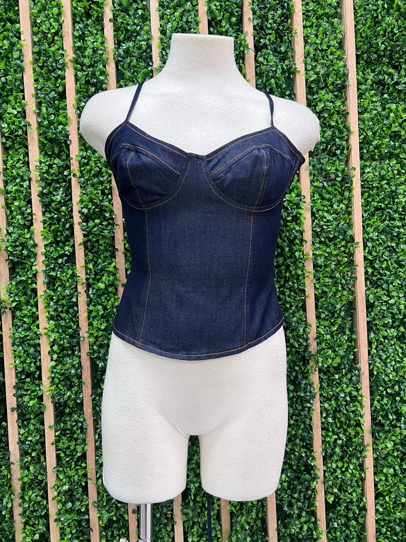 Indigo Denim Corset