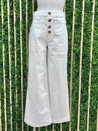Front Pocket Wide Leg Denim