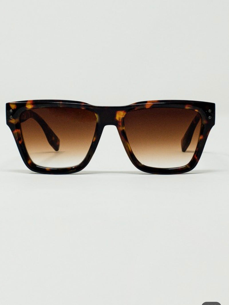 Square Chunky Black Sunglasses