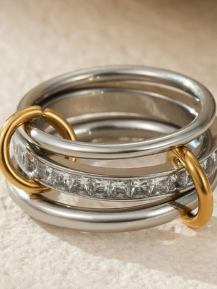 Stainless Steel Stackable Ring Detail Rings